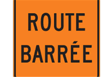 Route fermée - Rang Sainte-Catherine Ouest