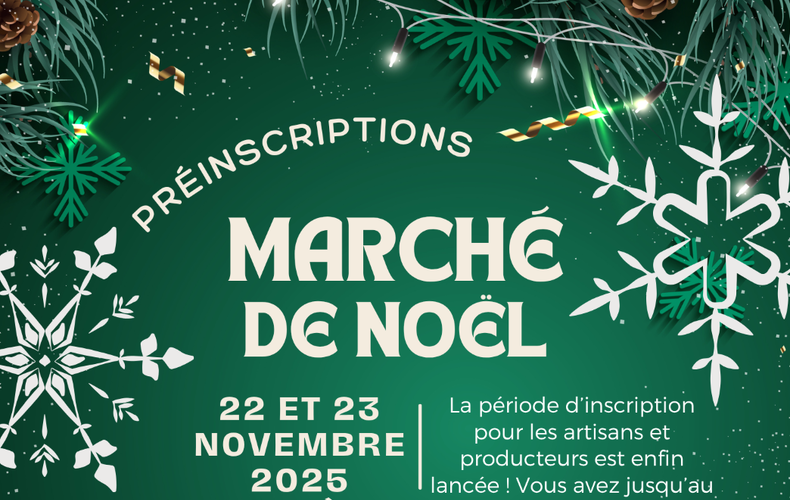Inscription ouverte pour le Marché de Noël