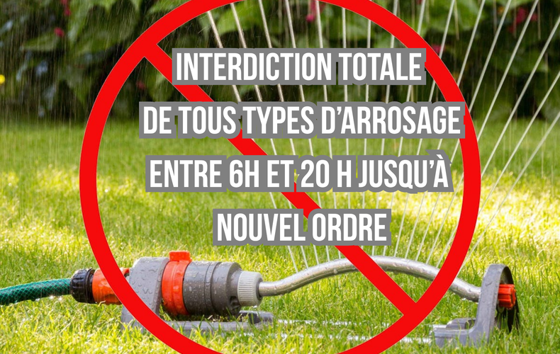 ARROSAGE INTERDIT